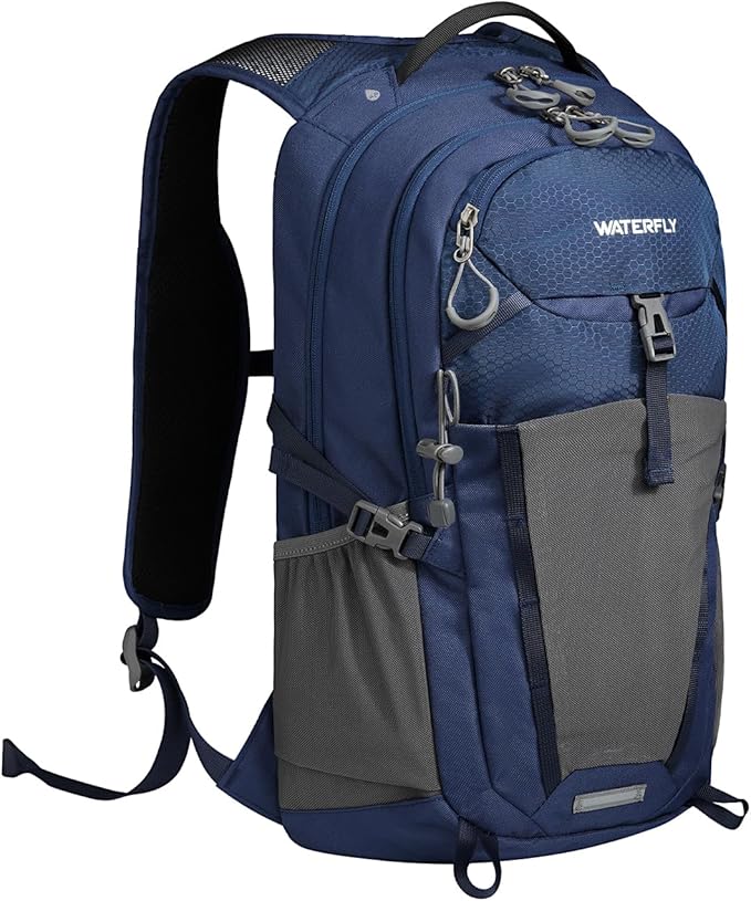 WATERFLY Small Lightweight Hiking Backpack: 20L Outdoor Daypack with Phone Pocket, Hydration Compatible, Breathable Backpanel, Multi-Compartment for Camping Trekking Travel Women Men