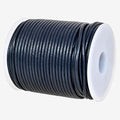 GENIQUE Real/Genuine Round Leather String Cord for Necklace, Bracelets, Jewelry, Kumihimo Braiding, DIY Projects (20 Metres) (2mm, Navy Blue)