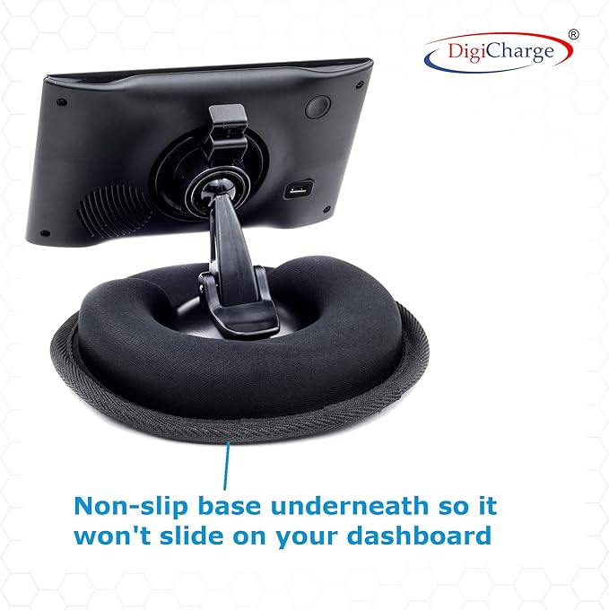 DigiCharge Dashboard Beanbag Suction Holder Base with 89mm Disk for Large 7'' 8'' 10'' GPS Sat Nav Mounts