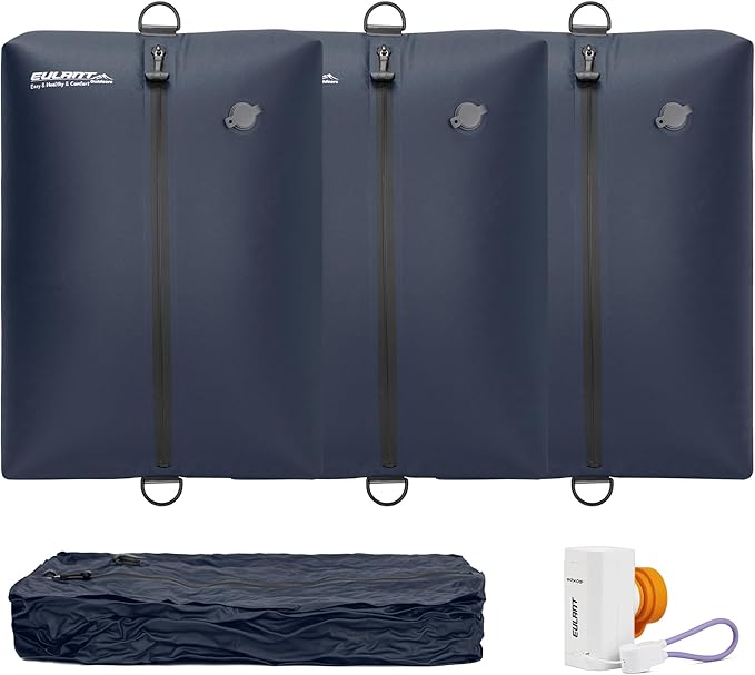Reusable Vacuum Bags for Travel With Pump,Professional Waterproof IPX8 Zipper Vacuum Compression Bag for Suitcases Backpack,Space Saver Bags Packing Organizers for Clothing Packing(3 Pack,Navy)