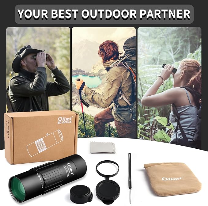 Olimt 8x25 Monocular Telescope, Mini Pocket Compact Small Size Portable Handheld Lightweight ED Glass Wide Angle View Waterproof Monoscope for Adults Hiking Camping Backpacking Outdoor Travel Hunting