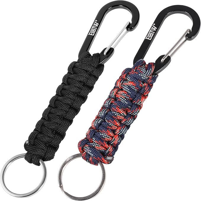 EOTW Paracord Keychain for Men Women Paracord Carabiner Backpack Keychain with Aluminum Clip for Camping Hiking Outdoor Gear