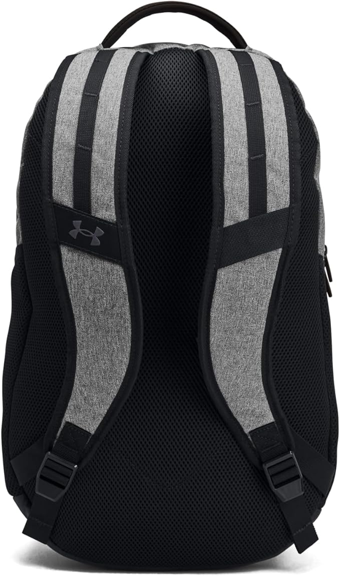 Under Armour Unisex-Adult Hustle 6.0 Backpack, (026) Castlerock Full Heather/Black/Black, One Size Fits Most