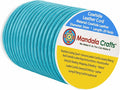 Mandala Crafts Round Genuine Turquoise Leather Cord for Jewelry Making – 3mm Cowhide Leather Rope String Lace for Kumihimo – 20 Yards Cowhide Craft Cording Spool