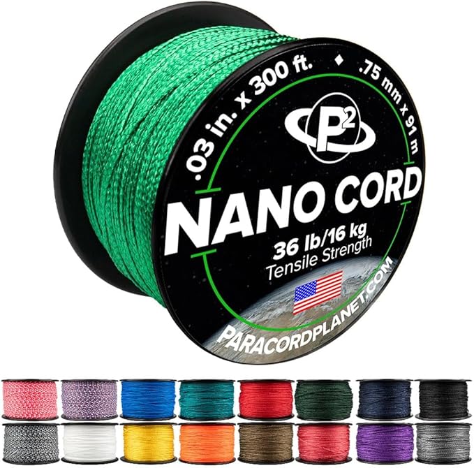 Paracord Planet Nano Cord –Lightweight Nylon Nano Paracord – Great for Arts & Crafts, Home Décor, Camping and More!