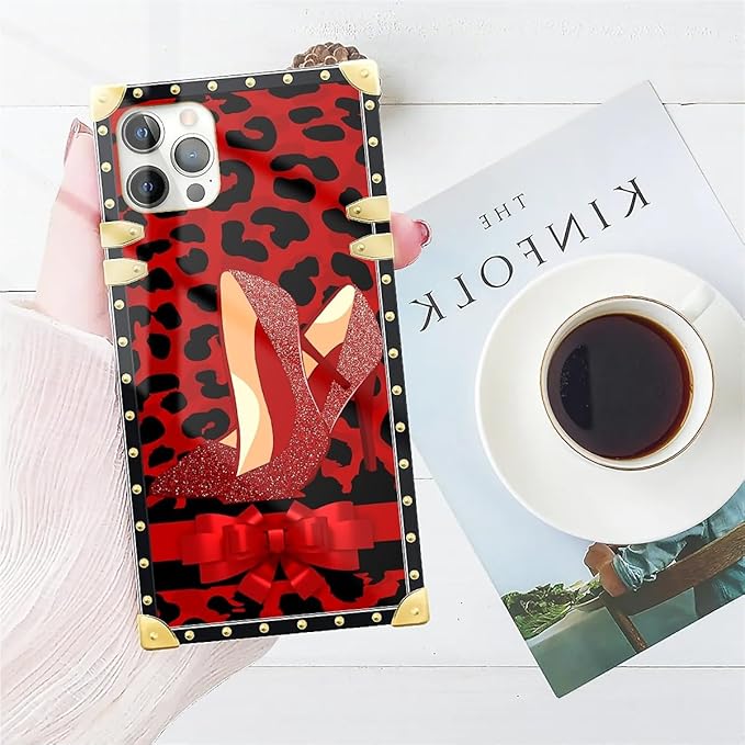 Compatible with iPhone 11 Pro Max Case, Elegant High Heels Luxury Golden Decoration for Girl Women Soft TPU Shockproof Protective Hard PC Back for iPhone 11 Pro Max