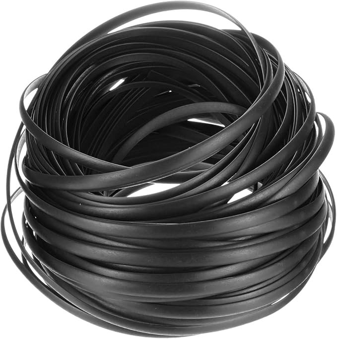 M METERXITY 1-Pack Wicker Repair Kit, 5mm x 66ft/20m Plastic Flat Rattan Replacement Supplies for Patio Furniture Repair/Basket Making/Chair Weaving, Synthetic Woven Rattan [Black]