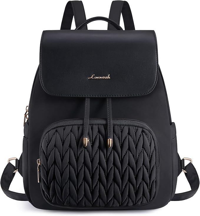 LOVEVOOK Mini Backpack for Women, Small Backpack Purse for Travel Work Cute Backpack Daypack With Anti-theft Pocket Mini Bag for Daily College Shopping, Black
