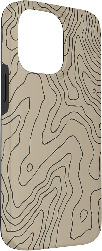 Coyote Country Guide Lines Topographical Contour Map Case for iPhone 14 Pro Max