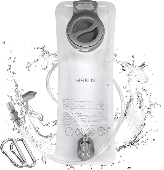 HEIKLN Hydration Bladder 1.5L-2L-2.5L-3L,Leak Proof Water Reservoir, BPA Free Military Water Storage Bladder Bag Hydration Pack Replacement Easy Clean for Bicycling Hiking Camping Hunting Running