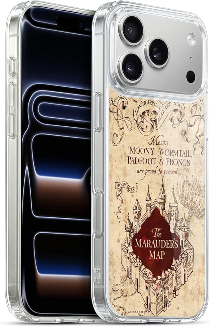 Head Case Designs Officially Licensed Harry Potter The Marauder's Map Prisoner of Azkaban II Gel Case [Military Grade Protection] Compatible with Apple iPhone 17 Pro Max