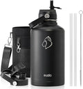 BUZIO Vacuum Insulated Stainless Steel Water Bottle 64oz (Cold for 48 Hrs/Hot for 24 Hrs) BPA Free Double Wall Travel Mug/Flask for Outdoor Sports Hiking, Cycling, Camping, Running