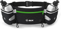 Q-RUN Hydration Running Belt with 2 x 10oz Water Bottles, No Bounce Adjustable Waist Belt for Men & Women, Marathon Running Gear