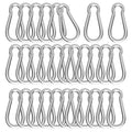 Carabiner, Heavy Duty Galvanized Steel Spring Snap Hook Carabiner Clips with 220LBS Holding Capacity, Ideal for Outdoor, Hammock, Swing and Travel (M5 2Inch, 30PCS)