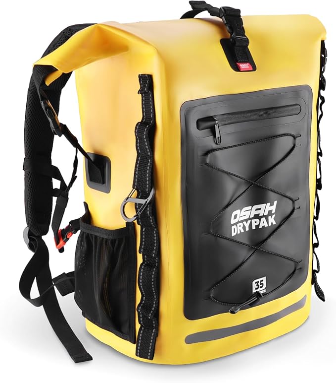 OSAH DRYPAK Waterproof Backpack Dry Bag 35L/55L/85L– Heavy Duty Roll-Top Hiking Backpack Sack Keeps Gear Dry for Travel, Kayaking, Boating, Camping, Rafting and Fishing