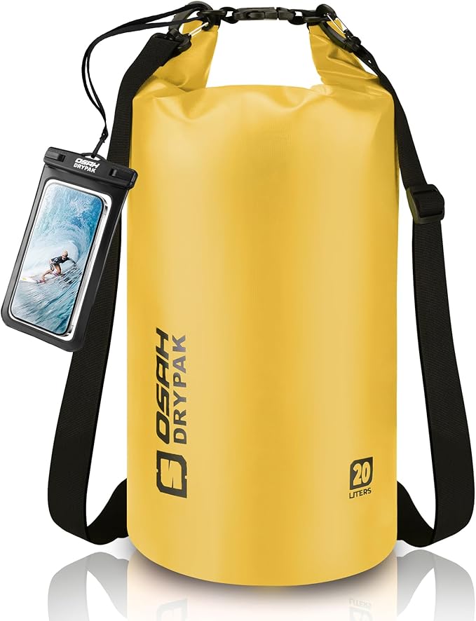 Waterproof Dry Bag, 5L/10L/20L/30L/40L Roll Top Lightweight Storage Backpack with Phone Case for Women & Men, Floating Waterproof Sack for Travel, Swimming, Kayaking, Paddle Board, Camping & Beach
