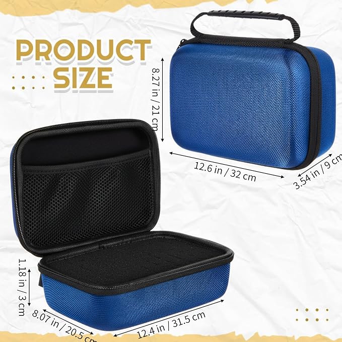 Relaxweex EVA Hard Case with Customizable Foam 12.6 x 8.3 x 3.5 Inch Protective EVA Carrying Case Shockproof Outdoor for Camera, Digital Products, Electronic Instruments with Knife, Blue