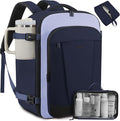 LOVEVOOK 40L Travel Backpack for Women & Men, Airline Approved Carry On Backpack, TSA Personal Item Bag fits 17.3 Inch Laptop, Waterproof Weekender Overnight Bags Suitcase for Work, Ink Blue-Grey