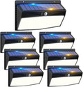 7 Pack 368 LED Solar Lights Outdoor Motion Sensor, Solar Fence Light with 3 Lighting Modes, Solar Powered Security Lights Waterproof for Outside Yard Wall Garden Backyard