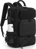 Tactical Backpack for Men, 35L Travel Military Backpack with Shoe Compartment, 1000D Water Resistant Molle Army Tactical Gear Assault Pack Bag Rucksack for Outdoor Survival Hiking Gym, Black