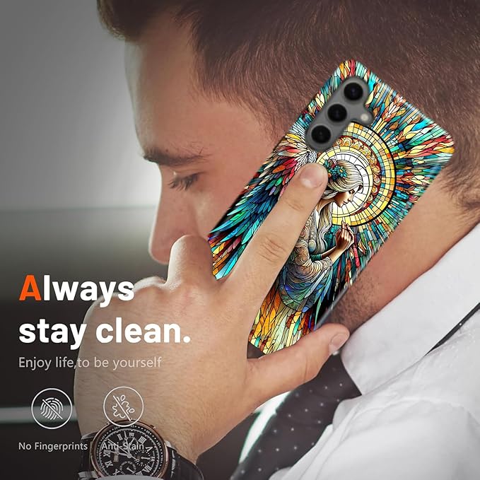 Compatible for Samsung Galaxy S26 5G Case, Dual Layer Heavy Duty 2 in 1 Shockproof Protective Phone Case,Angel
