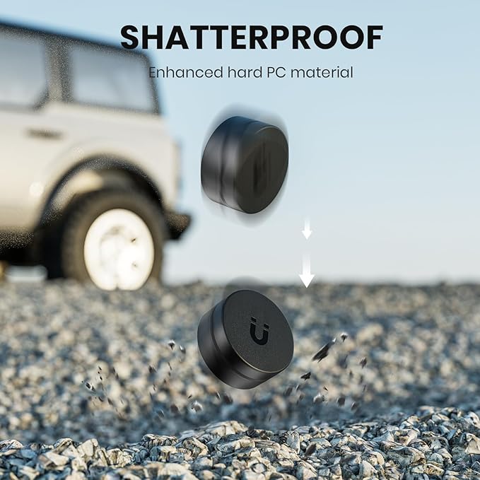 Ultra Magnetic AirTag Holder | Waterproof | Shatterproof | Minimalist Design | Compatible with Apple AirTag(1st & 2nd gen), Extra 3M Tape for Optional Mounting, Magnet Case for Car, Truck