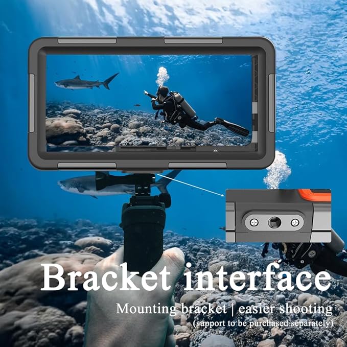 2026 Underwater Snorkeling Diving Phone Case for Phone 17/16/15/14/13/12Pro Max/Galaxy S25/S24/S23.(50ft/15m) Professional Scuba Dive Waterproof Case Underwater Photo Video（Black）