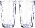uxcell 17oz Acrylic Drinking Glasses, 2Pcs Plastic Reusable Tumblers Drinkware Unbreakable Water Glasses Cups Stackable & Dishwasher Safe for Home Outdoors Restaurant, Transparent