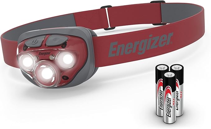 Energizer PRO LED Headlamp, IPX4 Water Resistant Headlamps, High-Performance Head Light for Outdoors, Camping, Running, Storm, Survival LED Light for Emergencies (Batteries Included)