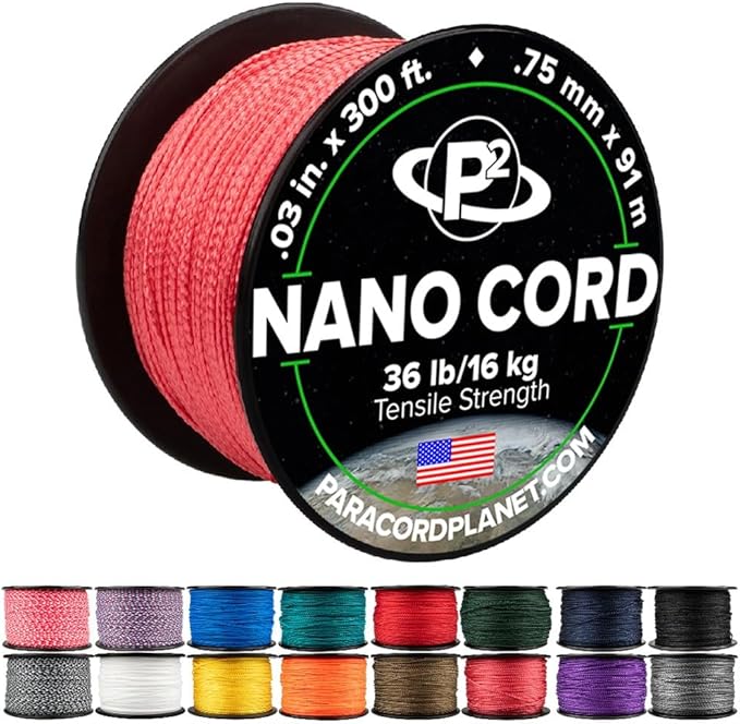 Paracord Planet Nano Cord –Lightweight Nylon Nano Paracord – Great for Arts & Crafts, Home Décor, Camping and More!