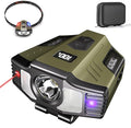 Hopedone LED Hard Hat Light, 800Lumens Rechargeable Dimmable Clip on Cap Lights, 180°Adjustable Hat Flashlight Headlamp Waterproof for Running, Camping, Hunting, Cycling