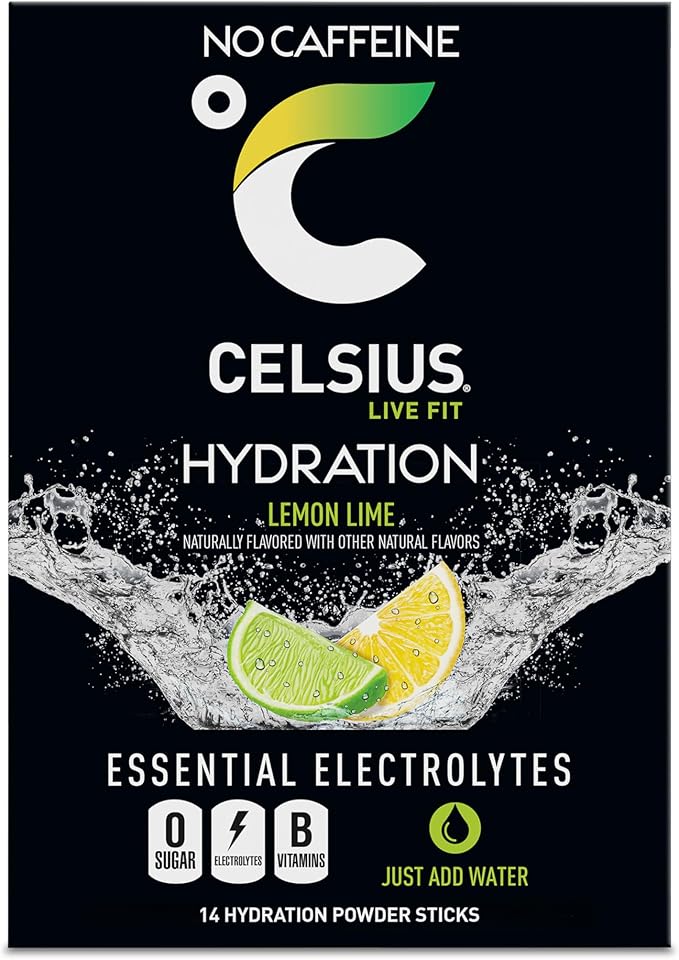 CELSIUS Hydration™ Lemon Lime, Sugar Free Electrolyte Hydration Drink Mix (Pack of 14)