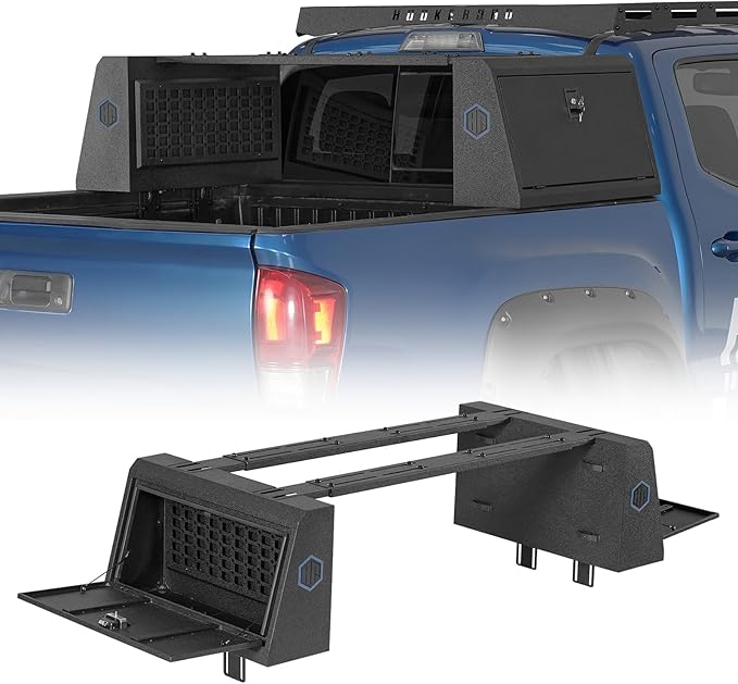 Hooke Road Topsider Truck Bed Tool Box for Jeep Gladiator JT, Toyota Tacoma, Tundra, Ford F-150, Ranger, Ram 1500, Silverado 1500, Colorado, Sierra 1500, Canyon - Heavy Duty Lockable Storage Box