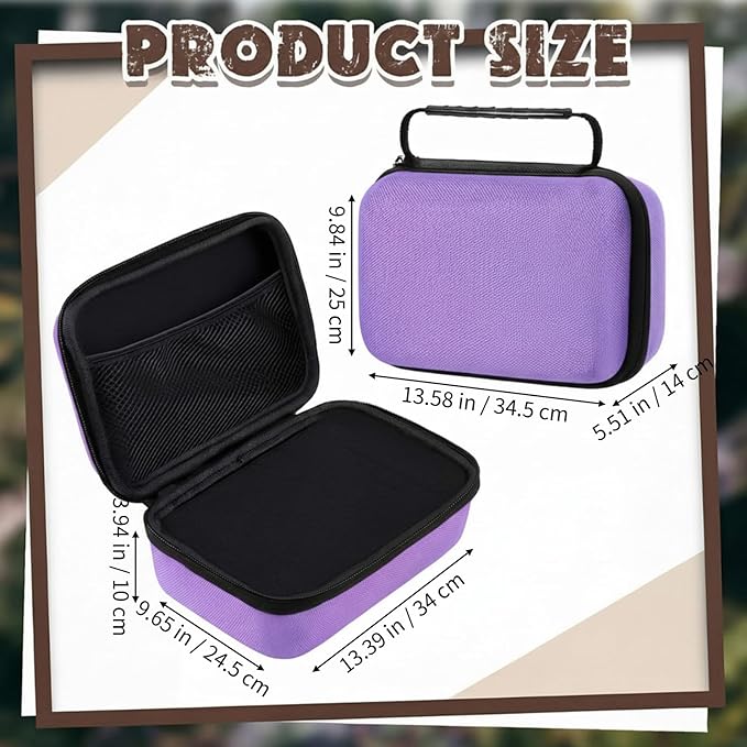 Relaxweex EVA Hard Case with Customizable Foam 13.5 x 9.8 x 5.5 Inch Protective EVA Carrying Case Shockproof Outdoor for Camera, Digital Products, Electronic Instruments with Knife, Purple