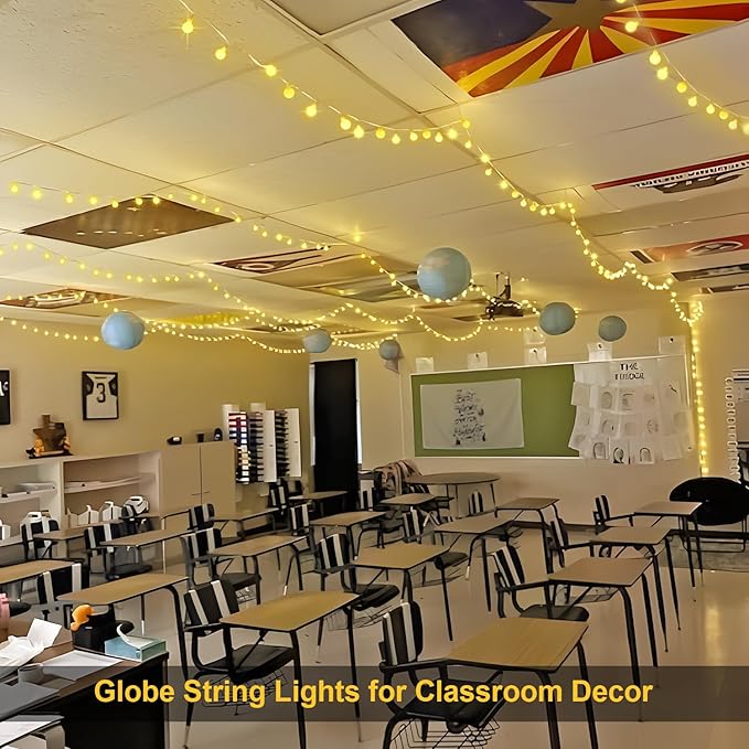 147ft Globe String Lights Outdoor Waterproof, 300 LED Indoor Christmas Lights Plug in with Remote, Hanging Fairy Light for Bedroom Holiday Party Patio Garden Christmas Decorations, Warm White