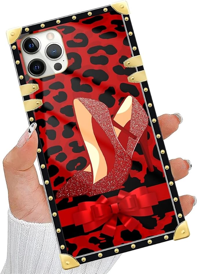 Compatible with iPhone 11 Pro Max Case, Elegant High Heels Luxury Golden Decoration for Girl Women Soft TPU Shockproof Protective Hard PC Back for iPhone 11 Pro Max