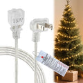 10 FT Clear Extension Cord,Indoor Thin 2 Prong Extension Cord with Flat Plug, Invisible Slim Extension Cable for Christmas Lights, Lamps & Holiday Lighting (18AWG, 10A/125V)