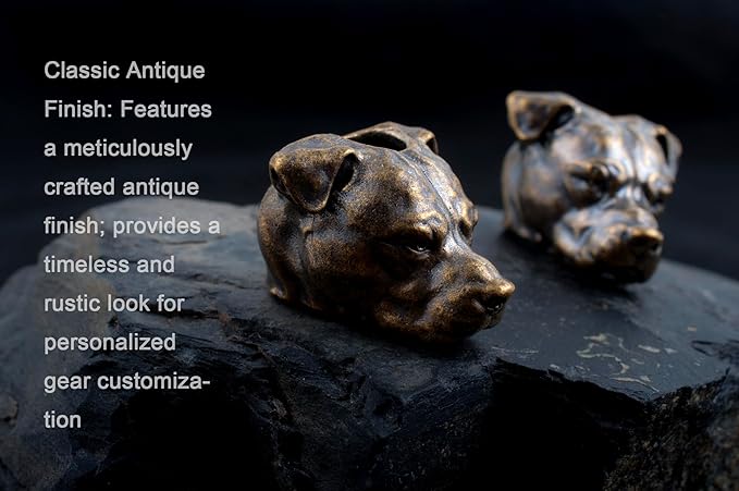 Paracord Beads with Hole, Suitable for Survival Knife Lanyard, Keychains, Zipper, DIY Projects (Dog)