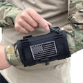 Tactical Arm Sleeve Map Pouch Case Documets Holder Wrist Case Wrist Map Holder QB Wristband Map Case Military Arm PouchTactical USA Flag Patch