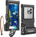 Universal Underwater Diving Phone Case with Bluetooth Controller, IP68 50FT Waterproof for iPhone 17 (Standard Only), iPhone 16/15/14/13/12/11 & Galaxy S25/S24/S23/S22, Black