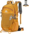 35L Hiking Backpack Detachable Frame Backpack with Rain Cover Waterptoof Travel Backpack for Women Men Daypack for Camping (Yellow)