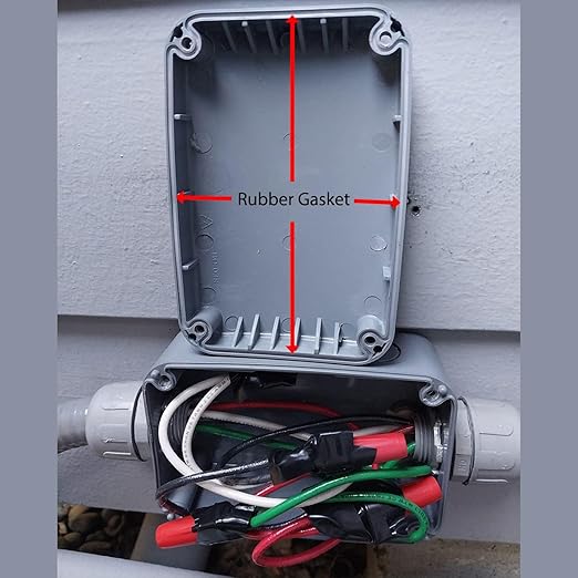 Nineleaf 10PK Outdoor Junction Box ABS Plastic Dustproof IP66 Waterproof Universal Electrical Boxes Project Enclosure Grey 4 7/8" 3 1/4" 2 1/4" inch (125x86x62mm) fit 20mm Cable Gland for Outdoor Use
