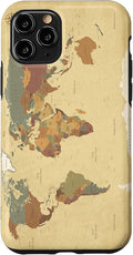 Globe Map Smartphone Cell Cover Gift World Map Pattern Phone Case for iPhone 11 Pro