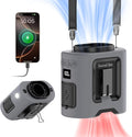 Socool 14500mAh Portable Waist Fan Clip on Belt 360 Rotation Wearable Rechargeable Personal Shirt Fan, 67H Cooling 5-Speed Battery Operated Fans with Light, Neck Fan Hanging for Outdoor Camping Travel