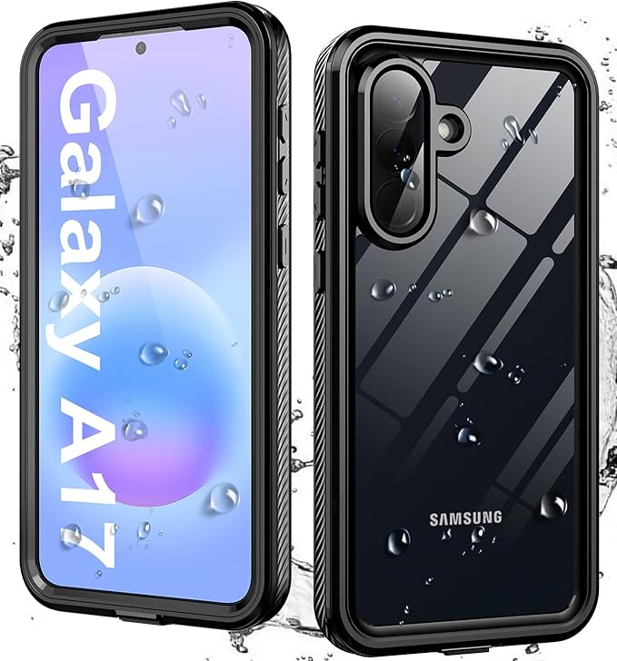 for Samsung Galaxy A57 5G Phone Case Waterproof, [IP68 Waterproof Dustproof] [Built-in Screen Protector] Rugged Full Body Underwater Shockproof Protective Cover for Samsung A57 5G Case, Black