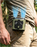 15000mAh Portable Waist Fan, 4-in-1 Waist Clip Fan with Power Bank & LED Light, 100-Speed 25000 RPM Strong Airflow, Instant Cooling for Camping, Travel, Outdoor, Garden, Gift for Men Women