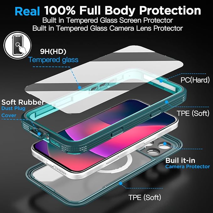 AICase Waterproof Case for iPhone 16 Pro Max(6.9") with MagSafe Support Snowproof,Dustproof/Shockproof,IP68 Certified 360 Full Body Protection Fully Sealed Underwater Cover for iPhone 16 Pro Max