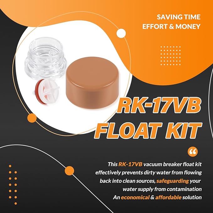 RK-17VB Vacuum Breaker Float Kit fit for Woodford Model 17, Freezeless Anti-Siphon Wall Faucet Repair Kit, 4 Pack