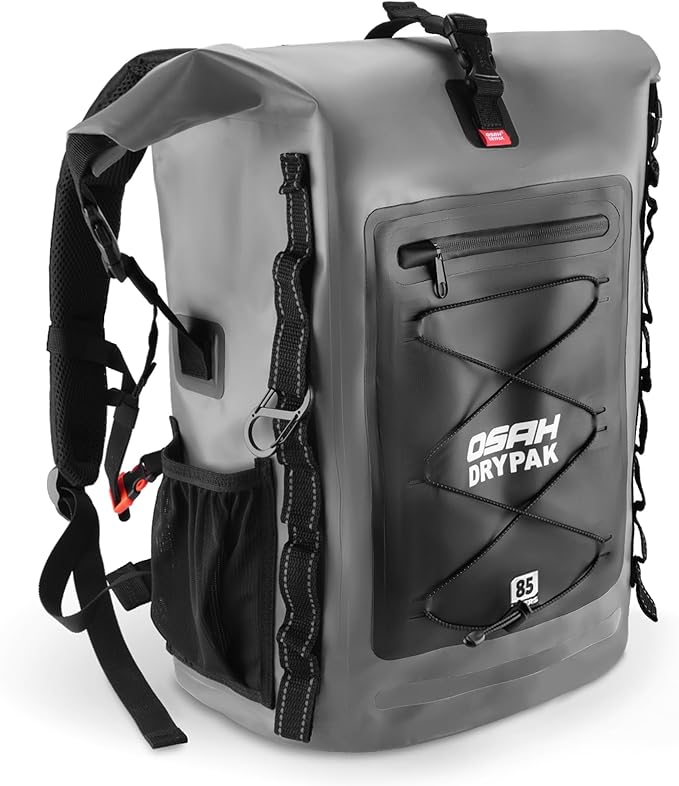 OSAH DRYPAK Waterproof Backpack Dry Bag 35L/55L/85L – Heavy Duty Roll-Top Hiking Backpack for Travel, Kayaking, Boating, Camping, Rafting and Fishing