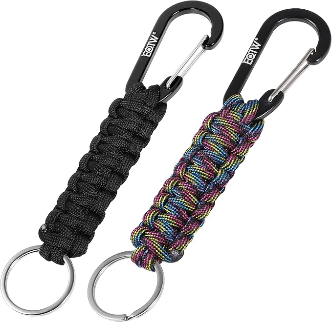 EOTW Paracord Keychain for Men Women Paracord Carabiner Backpack Keychain with Aluminum Clip for Camping Hiking Outdoor Gear